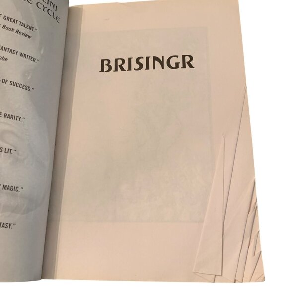 Brisingr Book 3 Inheritance Cycle Series Christopher Paolini Paperback 1st ED - Picture 4 of 9
